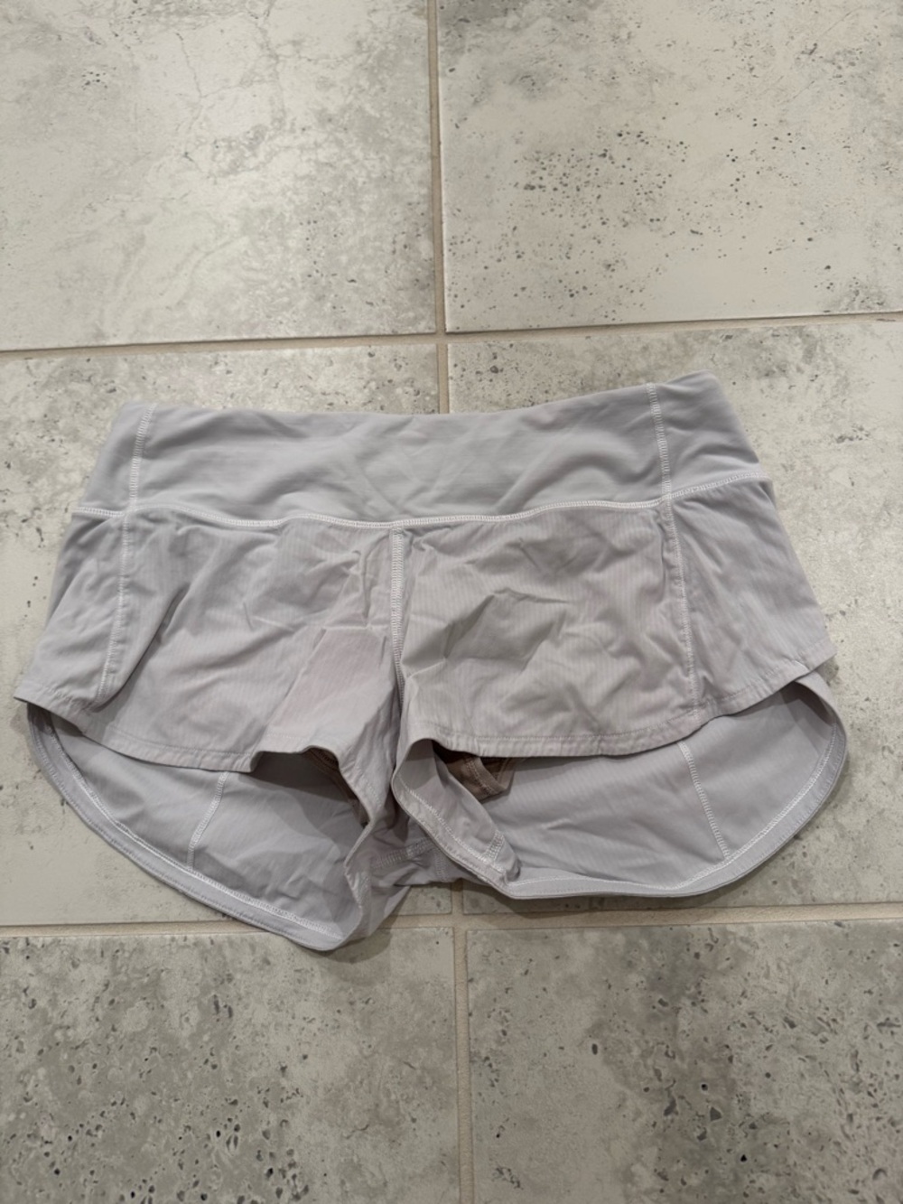 Lululemon White Speed-Up Shorts